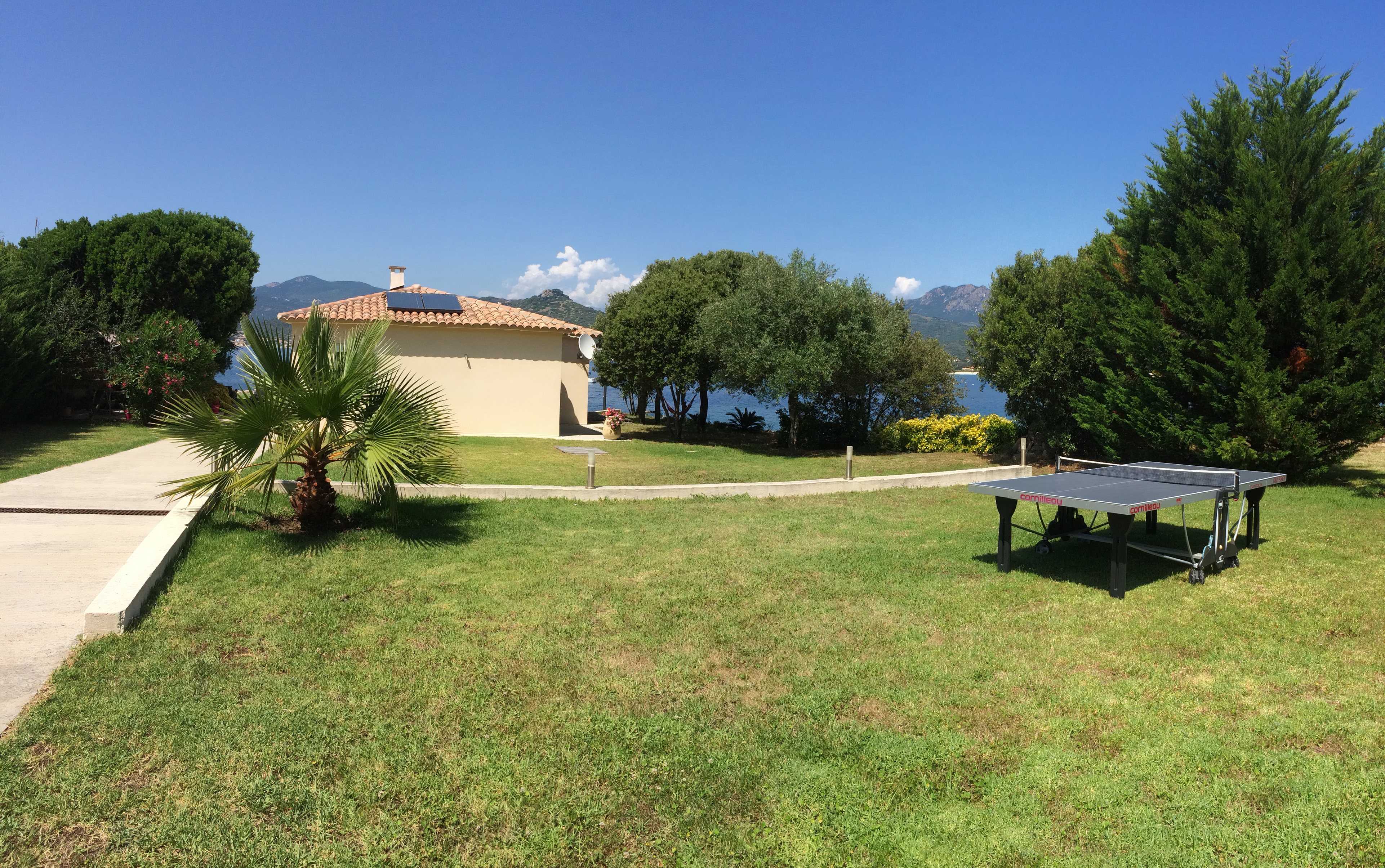 Jardin avec ping-pong